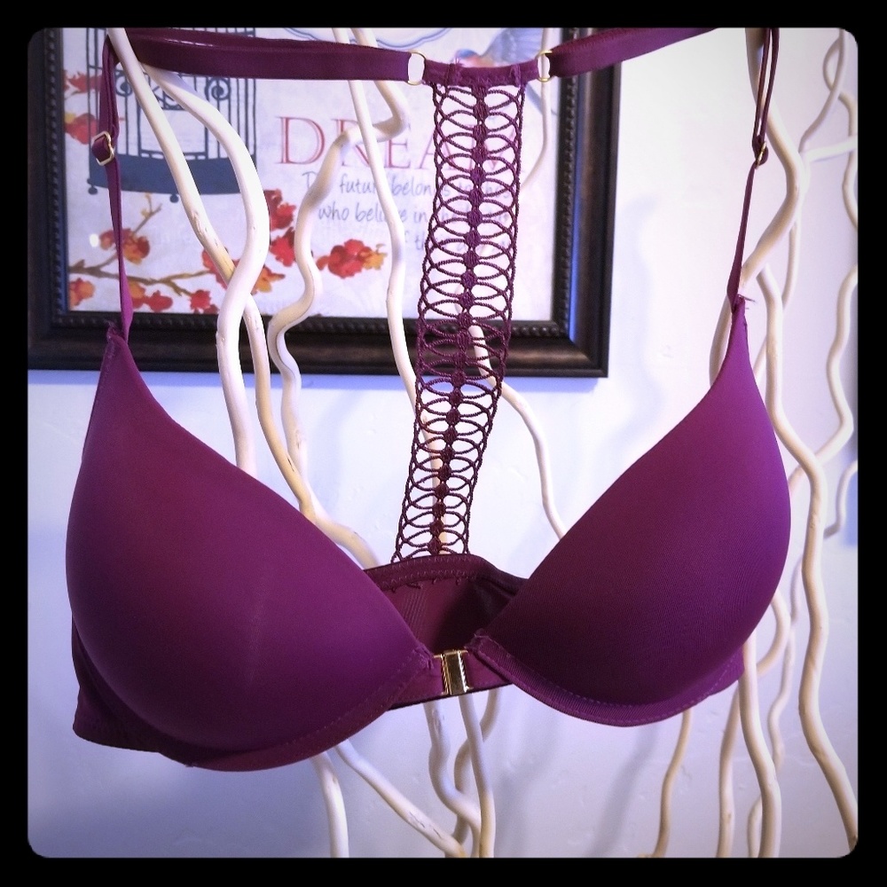 DAISY FUENTES | Racerback Push-Up Bra | Burgundy